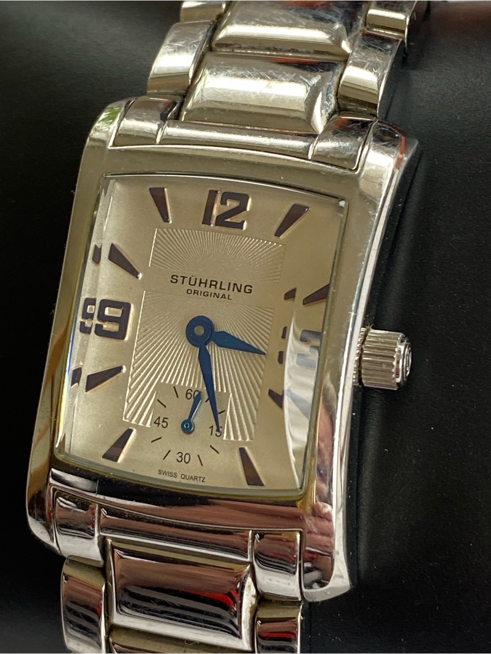 Stuhrling Original Luxury Gatsby Stainless Steel Tank Wrist Watch